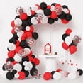 thumbnail image 1 of Ornament And Decor 133 Piezas Kit De Arco De Guirnalda De Globos Rojos, Negros Y Blancos, Arco De Globos Blancos Rojos Y Negros con Globos De Confeti para Graduados De Cumpleaños De Ducha, 1 of 5