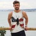 thumbnail image 6 of Cauagu American Flag Butterfly Wall Print Men's Sleeveless Muscle Shirts,Tank Tops Quick Dry Workout Tank Top Gym Muscle Tee Fitness Bodybuilding T Shirt for Men-Small, 6 of 7