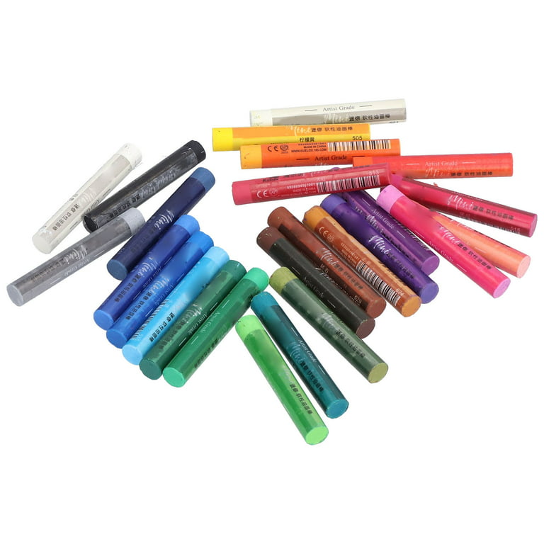 EOTVIA Soft Oil Pastels 24 Colors Mini Professional Drawing Graffiti Art  Crayons Sticks Painting Set,Soft Pastels,Oil Pastels for Artists