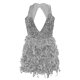 thumbnail image 3 of WILLBEST Vestidos De Lino Para Mujer Vestido De Plumas Con Lentejuelas Y Falda Tipo Mochila Con Escote En V Profundo Para Mujer, 3 of 3