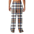 thumbnail image 4 of SnZhen Pants for Man Men's Home Sleepwear Thin Loose Pants Plaid Straight Leg Pants Men's Casual Pants, 4 of 6