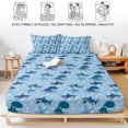 thumbnail image 5 of Twin Sze Fitted Sheet Set - Blue Octopus Shark 2 Piece Bedding Sets 16" Deep Pocket Fitted Sheet with 1 Pillowcase, Coastal Summer Beach Ocean Starfish Brushed Microfiber Hotel Luxury Bed Sheets, 5 of 9