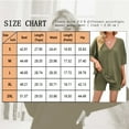 thumbnail image 4 of TEMOFON Two Pieces Sets for Women Lounge Pajamas Oversized V Neck T Shirts Tops Biker Shorts Set Loungewear Outfits Tracksuit, 4 of 6