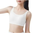 thumbnail image 2 of ATOGUTA Girls Training Bra Size 12-15 Kids Athletic Seamless Camis Dance Yoga Crop Tops White, 2 of 4