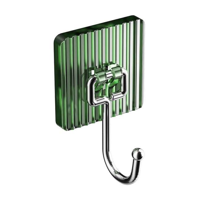 Adhesive Hanger Hooks, Adhesive Sticky Hooks Unique Design Seamless for Kitchen Crystal Color,Gray,Champagne,Green