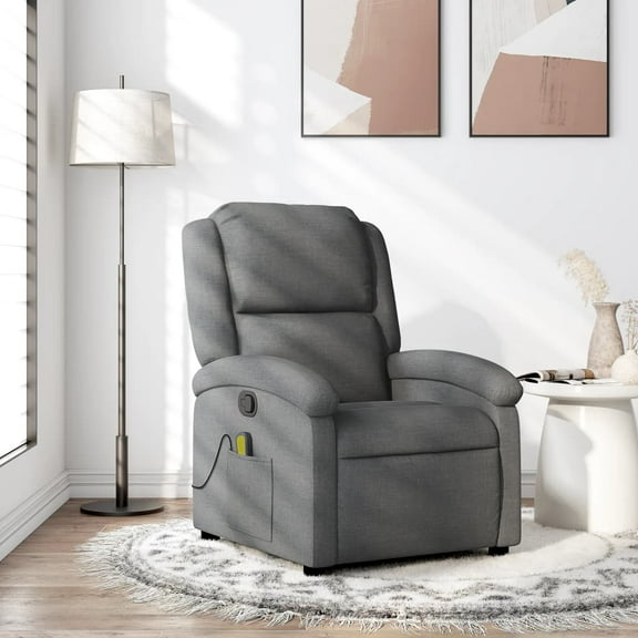 vidaXL Massage Recliner Chair Dark Grey