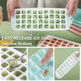 thumbnail image 3 of Paquete de 4 mini bandejas de cubitos de hielo con tapa, juego de bandejas de hielo apilables para congelador, moldes de cubitos de hielo triturados de fácil liberación para enfriar whisky, 3 of 5