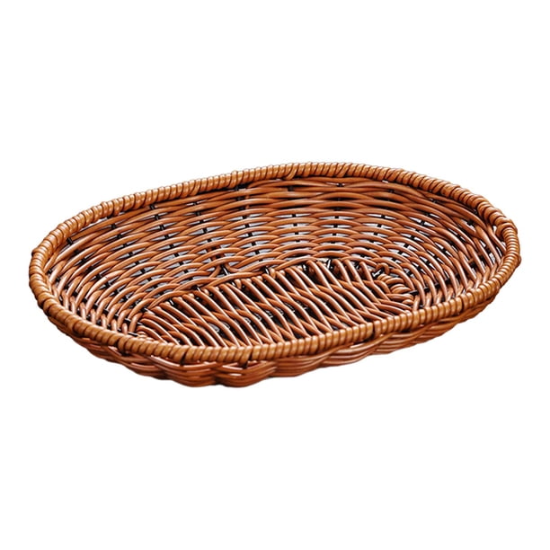 Bandeja para servir frutas Cesta para servir cesta decorativa frutero de cocina Comida Ovalado 24cm