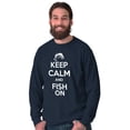 thumbnail image 4 of Keep Calm Fish On Fishing Enthusiast Men's Long Sleeve Tee T Shirt Brisco Brands L, 4 of 6