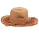 thumbnail image 1 of 1 sombrero de playa elegante con protección solar y borlas coloridas., 1 of 5