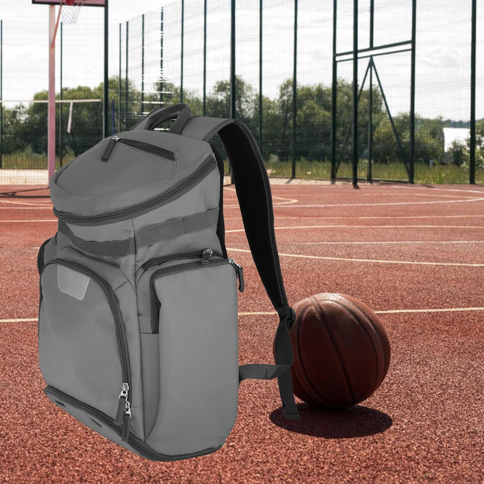 Basketball Soccer Bag Travel Bag with Shoe and Ball Compartment Sport Bag for Purpose Baseball Bag Large Capacity Grey