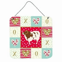 Caroline's Treasures CK5402DS66 Jacob Sheep Love Wall or Door Hanging Prints, Red, 6x6, multicolor