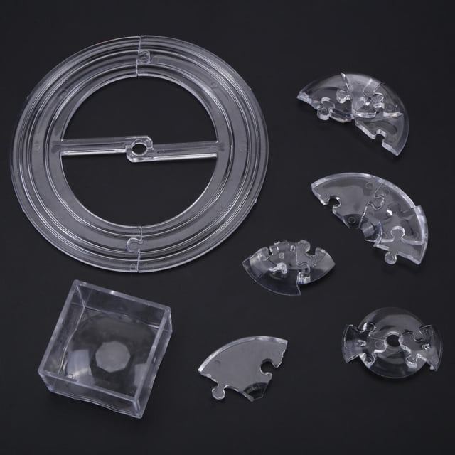 Bloques de cristal translúcido, bloques de cristal 3D, bloques de rompecabezas translúcidos para bricolaje, rompecabezas de cristal D elaborado con cuidado