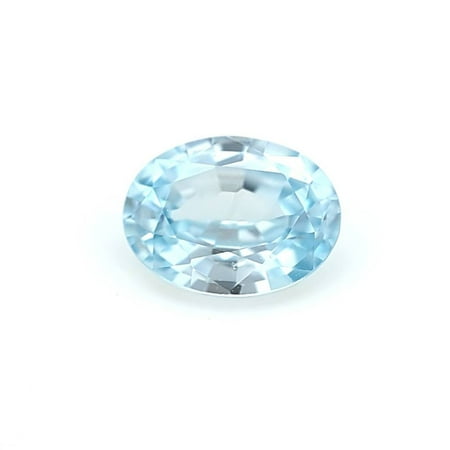 Certified Genuine 1.75 Carat Blue Zircon Oval Shape Mixed Cut 8x6 mm Loose Gemstone December Birthstone