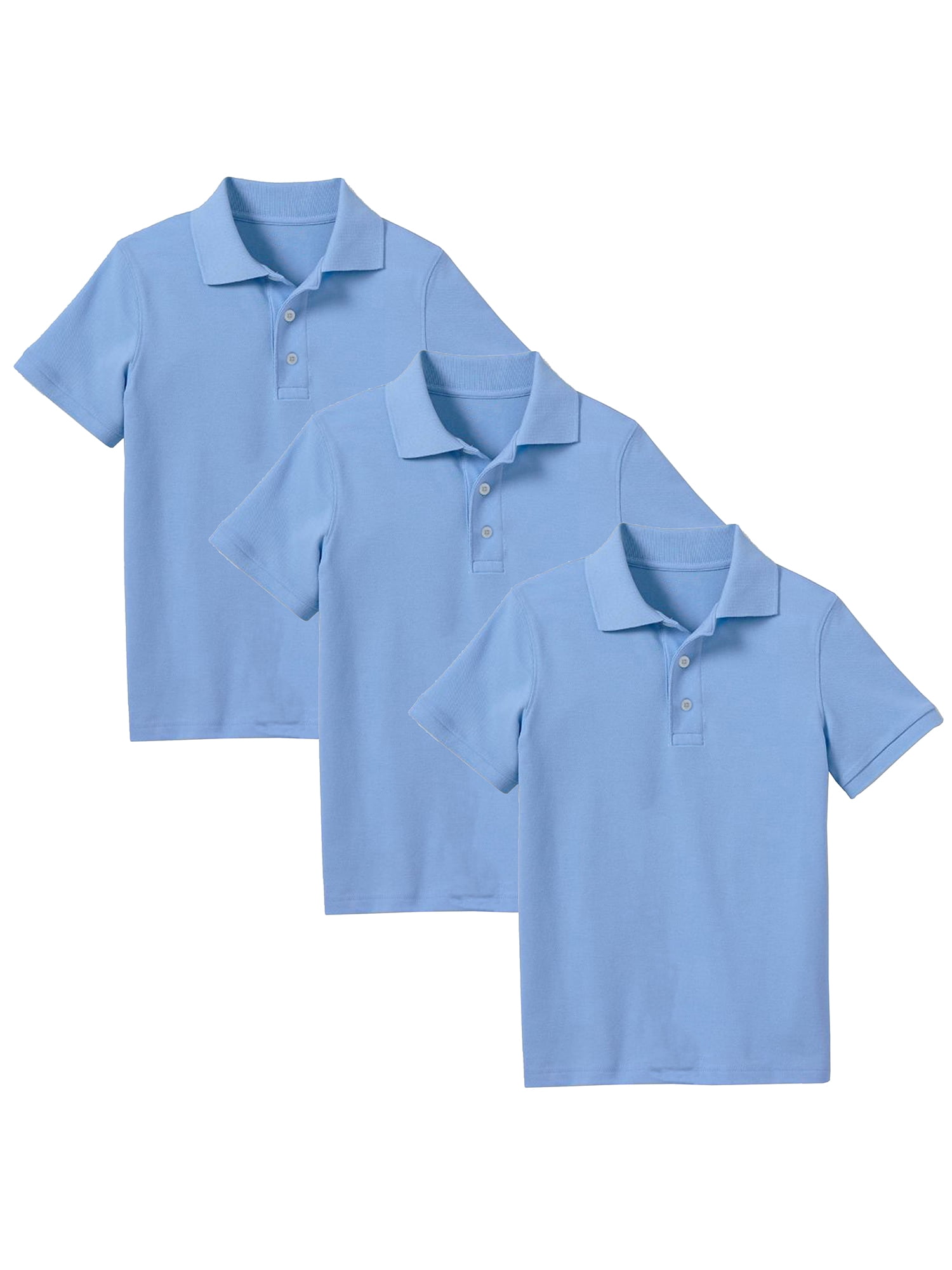 Galaxy Uniform Boys' Short-sleeved Pique Polo Shirt - Navy, 10