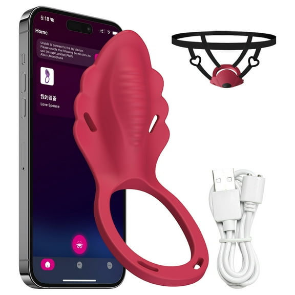 Xbonp Couples Rose App Remote Control Wearable Vibrator Clitoral, Couple Women Adult Sex Toys