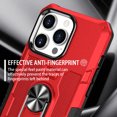 thumbnail image 6 of Designed for iPhone 14 Pro Max, 2 in 1 [Military Grade Shockproof Case] [360° Ring Reinforced Metal Kickstand][Support Magnetic Car Holder] Drop Protective Phone Case for iPhone 14 Pro Max,Red, 6 of 10