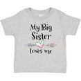 thumbnail image 3 of Inktastic My Big Sister Loves Me Heart Boys or Girls Baby T-Shirt, 3 of 5