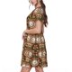 thumbnail image 2 of Easygdp Beautiful Owl para Vestido Transpirable de Mujer, Vestido Suelto de Manga Corta con Pliegues y Bolsillos para el Verano, 2 of 6