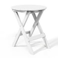 thumbnail image 4 of WestinTrends Malibu HDPE Outdoor 24.5 Inch Round Portable Folding Patio Dining Table, White, 4 of 16