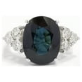 thumbnail image 4 of 4.00 Carat Diamond and Blue Sapphire Solid 14k White Gold Engagement Ring, 4 of 4