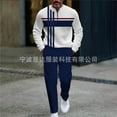 thumbnail image 2 of Men's casual sports long sleeved jogging suit two-piece jacket and pants set, 2 of 12