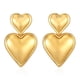 thumbnail image 4 of Pendientes de acero inoxidable de nicho de tendencia de moda para mujer, pendientes de 18 quilates con forma de lazo, 4 of 6