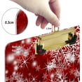 thumbnail image 4 of FMSHPON Christmas Festive Snowflake Merry Clipboard Hardboard Wood Nursing Clip Board and Pull for Standard A4 Letter 13x9 inches, 4 of 5