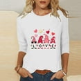 thumbnail image 3 of BEFOKA Oversized Tshirts For Women 3/4 Long Sleeve Valentine'S Day Crew Neck Sweatshirts Love Heart Printed Blouses Womens Going Out Tops Pullover Sweatshirt Graphic Plus Size Shirt Vacation T, 3 of 6