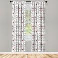 thumbnail image 5 of Ambesonne Romantic Window Curtains, Romance Couple Love, Each 28" W x 84" L, Vermilion Black White, 5 of 5