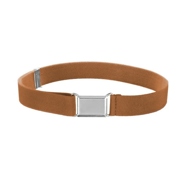 1 Ensemble Ceinture Élastique Simple pour Enfants Garçons Boucle Ajustable Taille Extensible Réutilisable Lavable Jeans Accessoires de Vêtements Beige Clair
