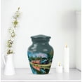 thumbnail image 6 of Train Funeral Cremation Urns For Adult Ashes Women - Blue Miniature Urns For Adult Female - Green Mini Memorial Urn For Male Ashes - Small Keepsake Urn For Father And Mother -3 Inch, 6 of 7