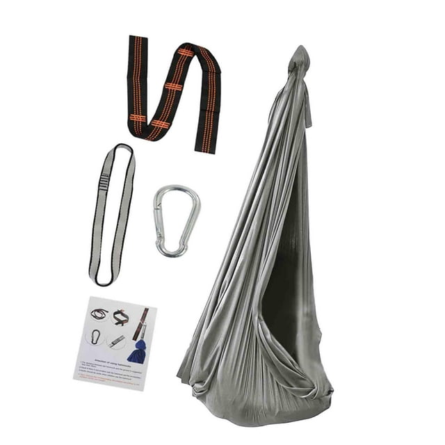 Hamaca elástica para Yoga, hamaca colgante para niños, para adolescentes y Yoga al aire libre gris y l