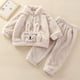 thumbnail image 3 of Gibobby Conjunto de Bebé A Niño Conjunto de ropa de 2 piezas para niñas pequeñas de invierno de manga larga con estampado de Panda y conejo(Blanco, 2-3 Años), 3 of 4