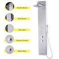 thumbnail image 3 of Spaco 55 Inch Brushed Stainless Steel Shower Panel with Hand Shower, Shower Head, Wall Mounted High Pressure Shower Head Combo Set, 3 of 5