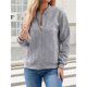 thumbnail image 5 of Suéter Tipo Cárdigan con Cremallera para Mujer, Sudadera con Capucha, Chaqueta de Larga, Conjuntos de Cuello Redondo, Abrigo Informal. Gris XL, 5 of 10