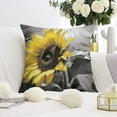 thumbnail image 7 of Modern Yellow Flower Throw Pillow Covers 16"x16", Set Of 2, Linen Study Sofa Cushion Cover Indoor Living Room Home Decor, 7 of 7