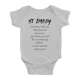thumbnail image 1 of Hi Daddy I Cant Wait To Meet You! Funny Baby Bodysuits Unisex, 1 of 3