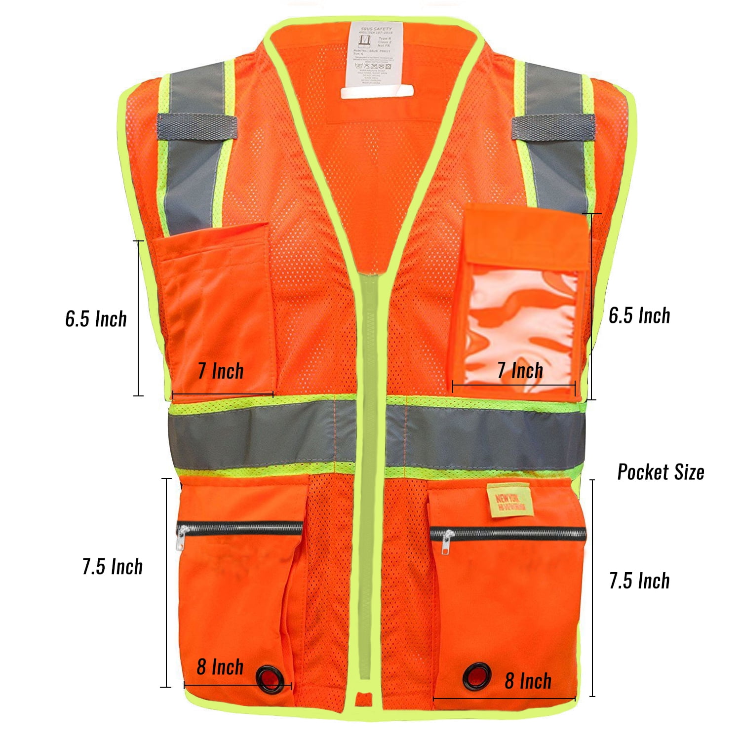 RKsports High Visability Motorcycle Bike Cycling Vest Waistcoat flouroscent Big Sizes