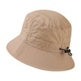 thumbnail image 3 of XIAOCHA Mens Mesh Drawstring Bucket Hat Solid Sun Hat Outdoor Boonie Hat,Khaki, 3 of 7