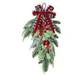 thumbnail image 1 of WMQPNNS Couronne Décorative de Noël Extra Longue en Forme de Larme Verte pour Porte Cape Cheminée Intérieur et Extérieur, 1 of 6