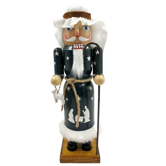 13 inch Shepherd on High Nutcracker - black