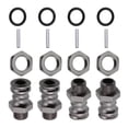 thumbnail image 3 of 4Pcs 17mm à 23mm Roue Hexagonale Moyeu Adaptateur Conversion Écrous 4pcs Rallonge en Caoutchouc Titane Gris, 3 of 8