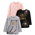 thumbnail image 1 of Camiseta Simple Joys by Carter's Girls, paquete de 3, manga larga, 2T, 1 of 4