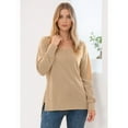 thumbnail image 2 of Aiyino Women's Casual Lightweight V Neck Batwing Sleeve Knit Top Loose Pullover Sweater Tops s-2xl, 2 of 4