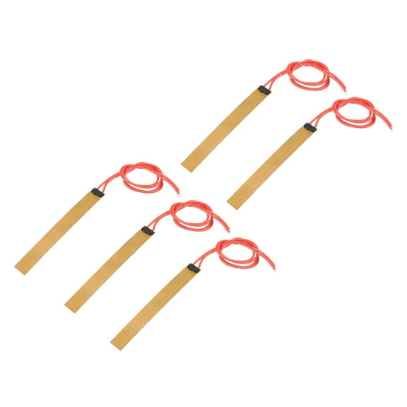 Heater Film Heating Plate, 24V 9W Polyimide Heat Pad, Adhesive PI Heater Elements Film 100mmx12mm, Pack of 5