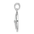 thumbnail image 3 of De-Ani Sterling Silver Rhodium-Plated Polished Enameled Compass Pendant, 3 of 4
