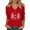 Red03, variant on Stralyhd Spooky Graphic 3/4 Sleeve Tops for Women V Neck Halloween Party T Shirts Night Club Tee Spooky Horror Print Top Hot Pink S