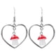 thumbnail image 1 of 1 par de mujeres encantadoras pendientes de hongos del corazón con forma de gota joyería, 1 of 6