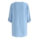 thumbnail image 5 of Top estampado de manga larga y cuello en V para mujer, transpirable, corte holgado, largo hasta la cadera, para leggings, tallas S-XXL, 5 of 5